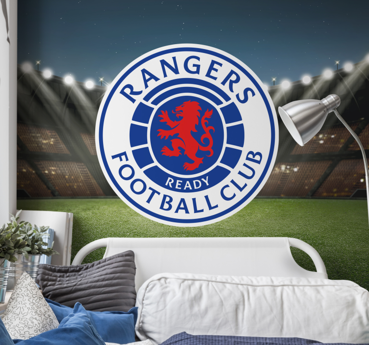 Stadium and shield Football custom wall mural - TenStickers