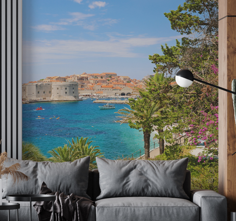 Dubrovnik Coastal View city wall mural - TenStickers
