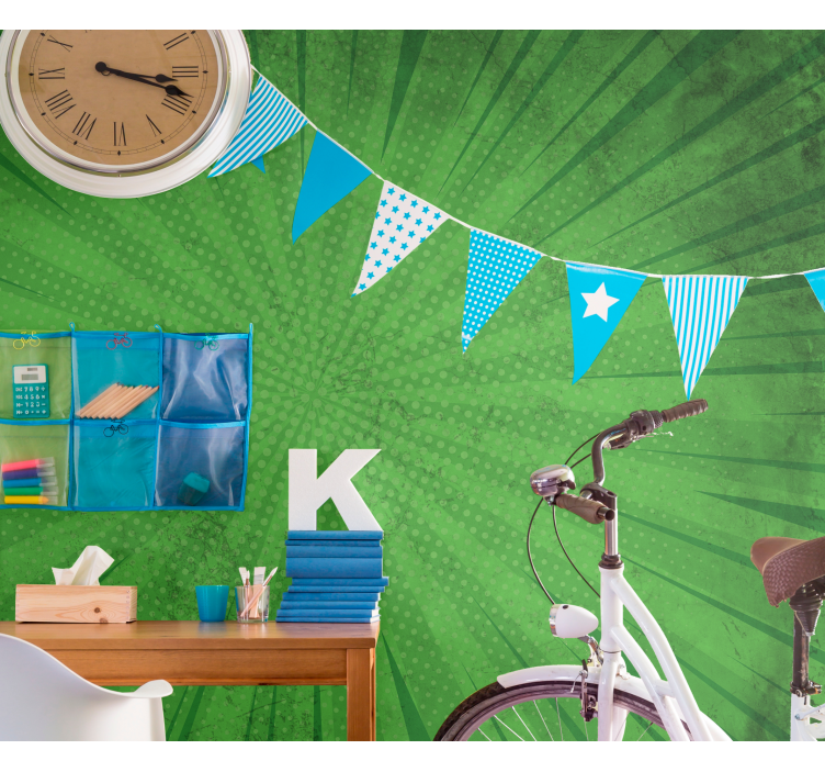 Dynamic green burst other wall mural - TenStickers