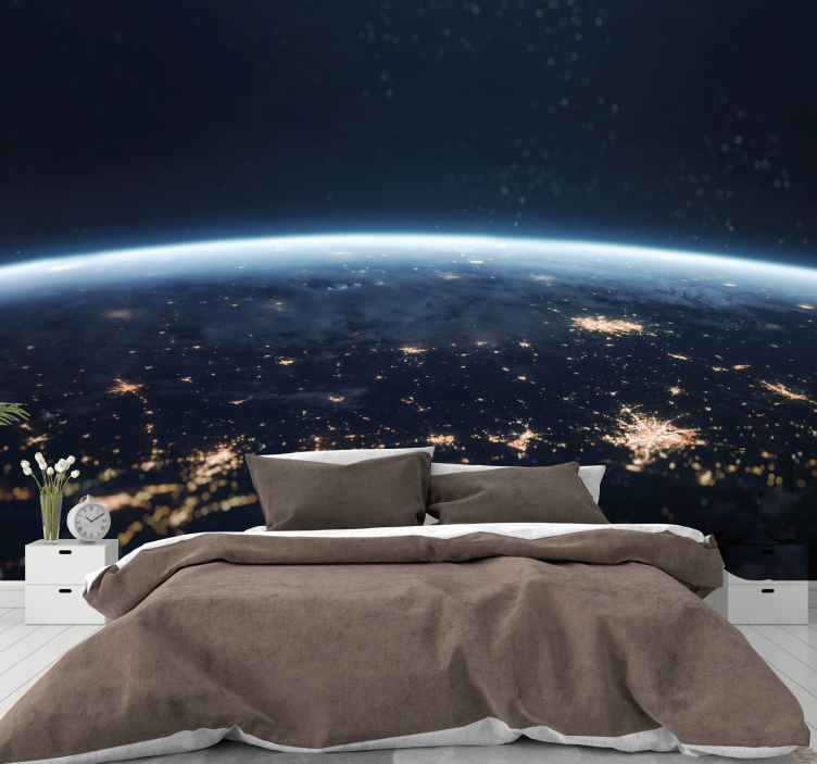 Earth From Space space wall mural - TenStickers