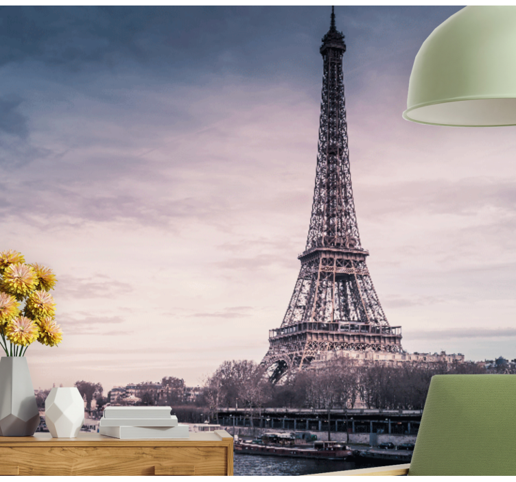 Eiffel Tower Silhouette paris wall mural - TenStickers