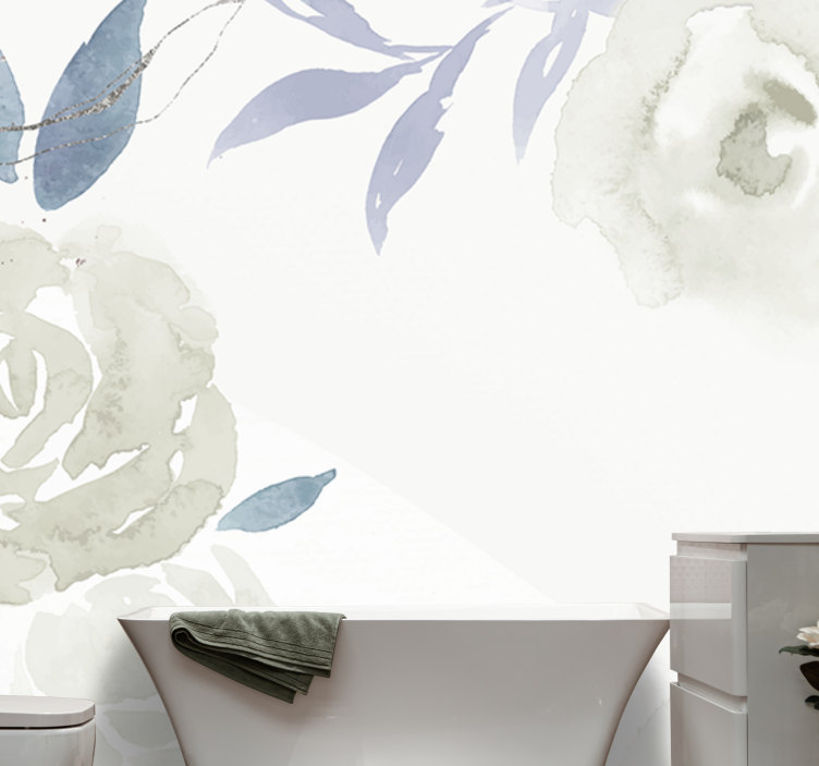 Elegant abstract design flower wall mural - TenStickers