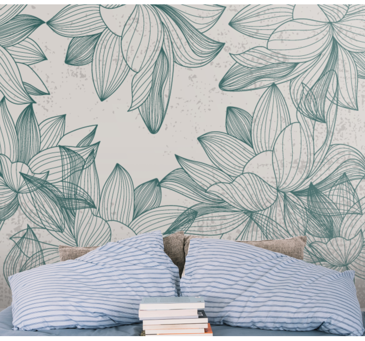 Elegant Floral Design magnolia wall mural - TenStickers