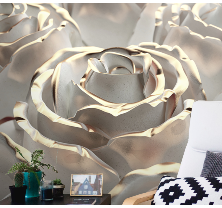 Elegant Rose Formation wall mural roses - TenStickers