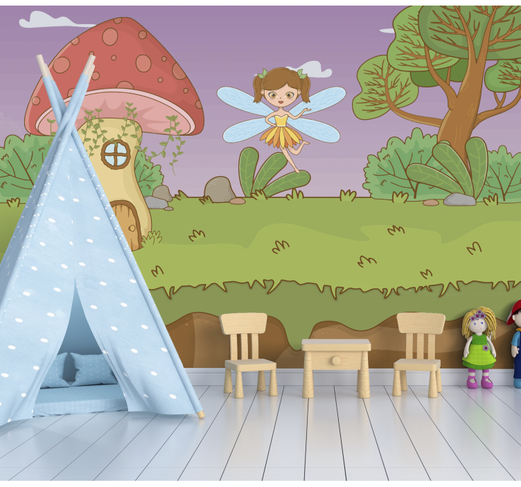 Enchanted Forest Scene nursery wall mural - TenStickers