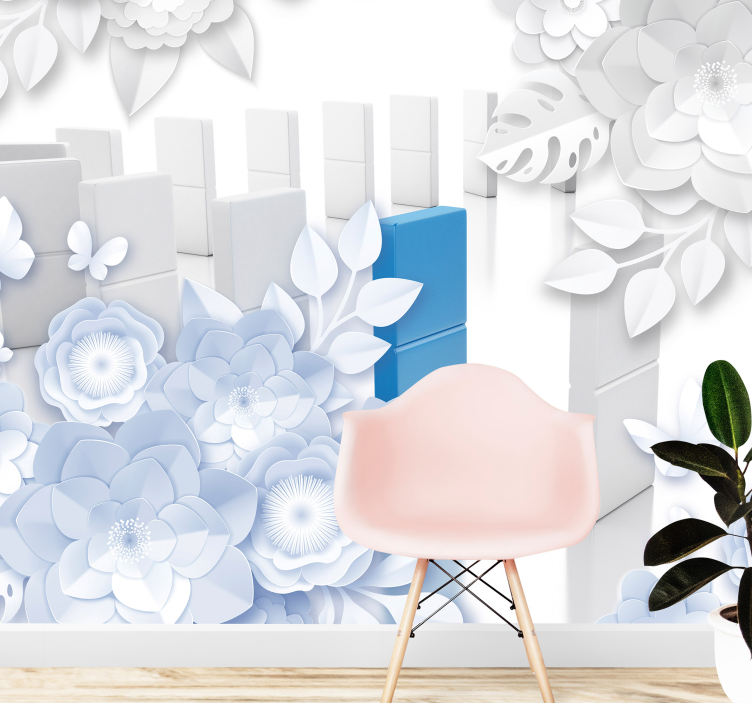 Flower wall mural elegant blossom display - TenStickers