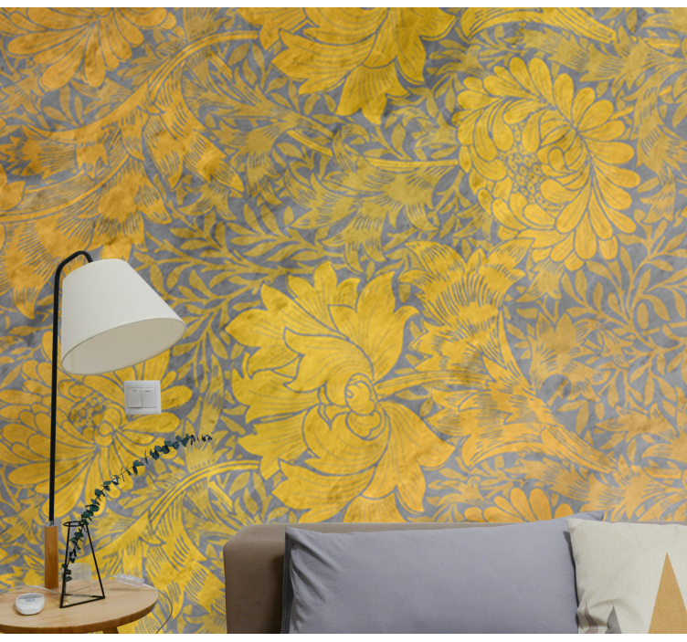 Flower wall mural floral design composition - TenStickers