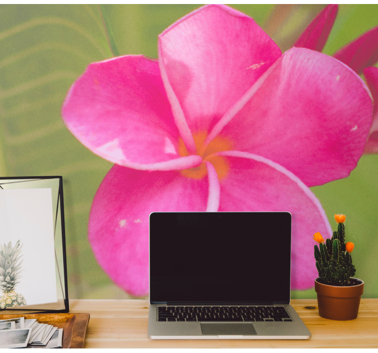 Flower wall mural in pink floral accent - TenStickers