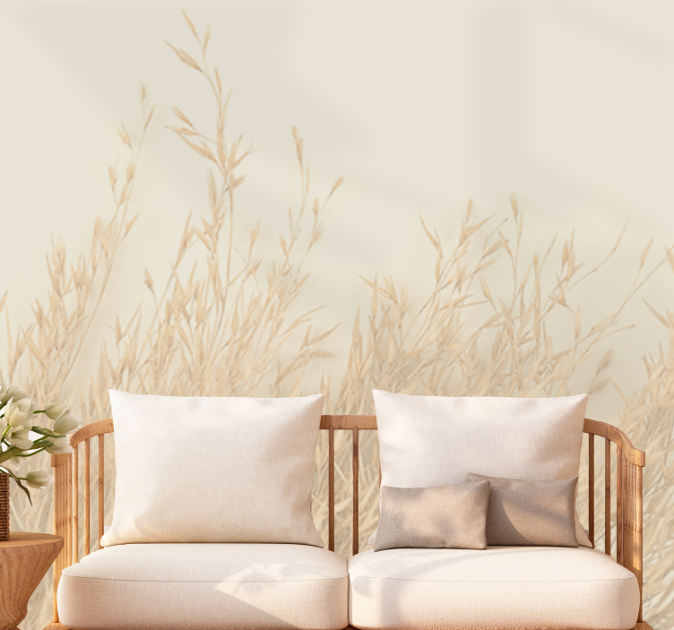 Gentle Grass Landscape wall mural nature - TenStickers