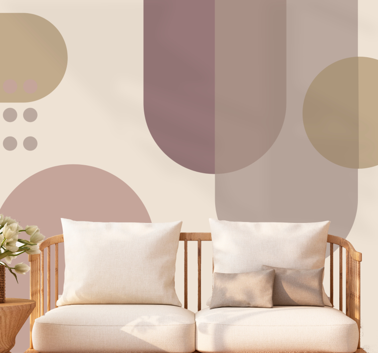 Geometric Forms Arrangement abstract wall mural - TenStickers