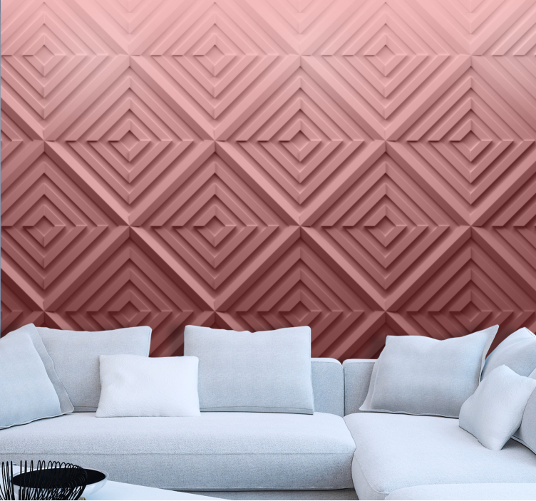 Geometric Layered Pattern texture wall mural - TenStickers