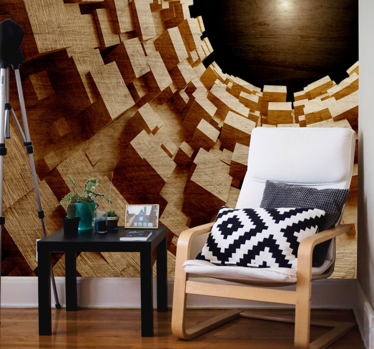 Geometric texture collage texture wall mural - TenStickers