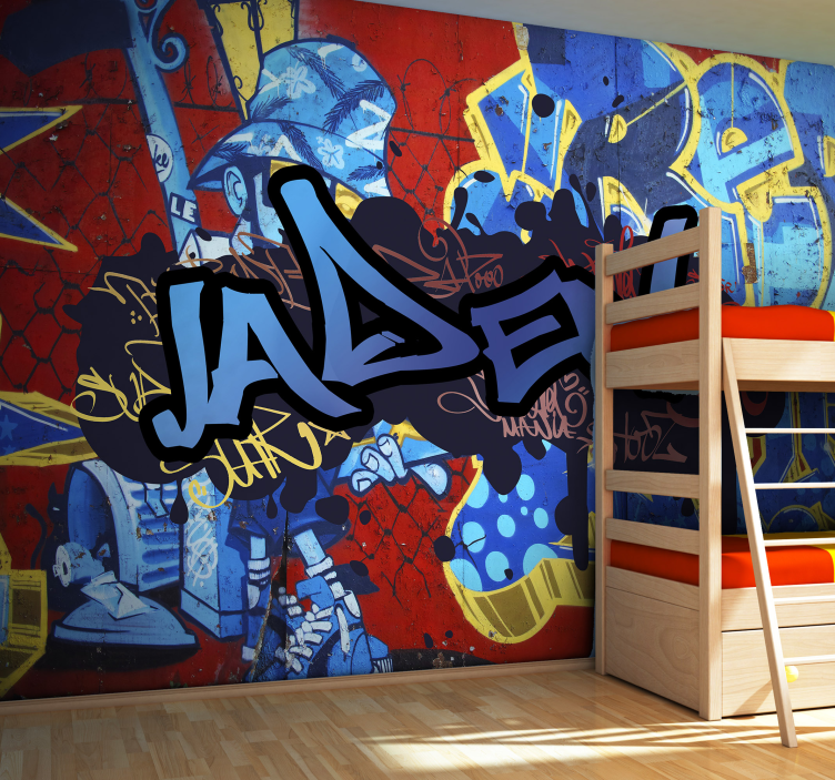 Graffiti customized name custom wall mural - TenStickers