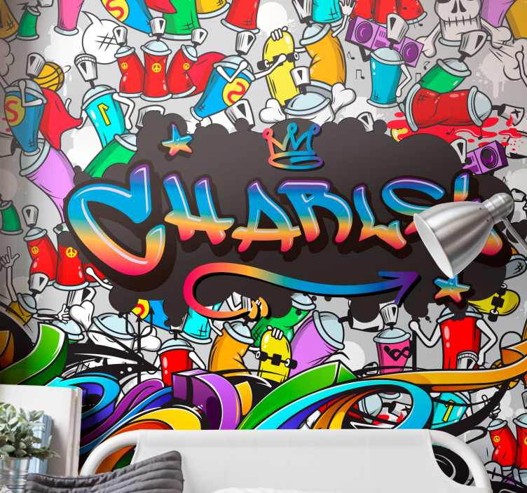 Graffiti wall mural custom name artwork - TenStickers