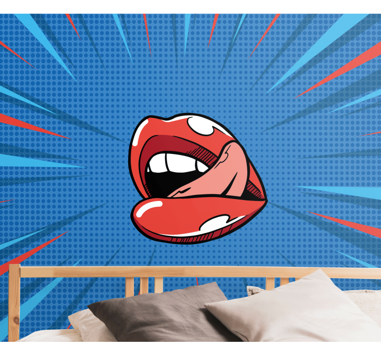 Graffiti wall mural lively mouth pop - TenStickers