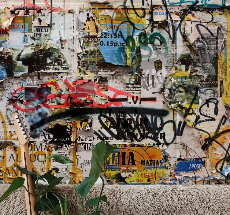 Graffiti wall mural urban art collage - TenStickers