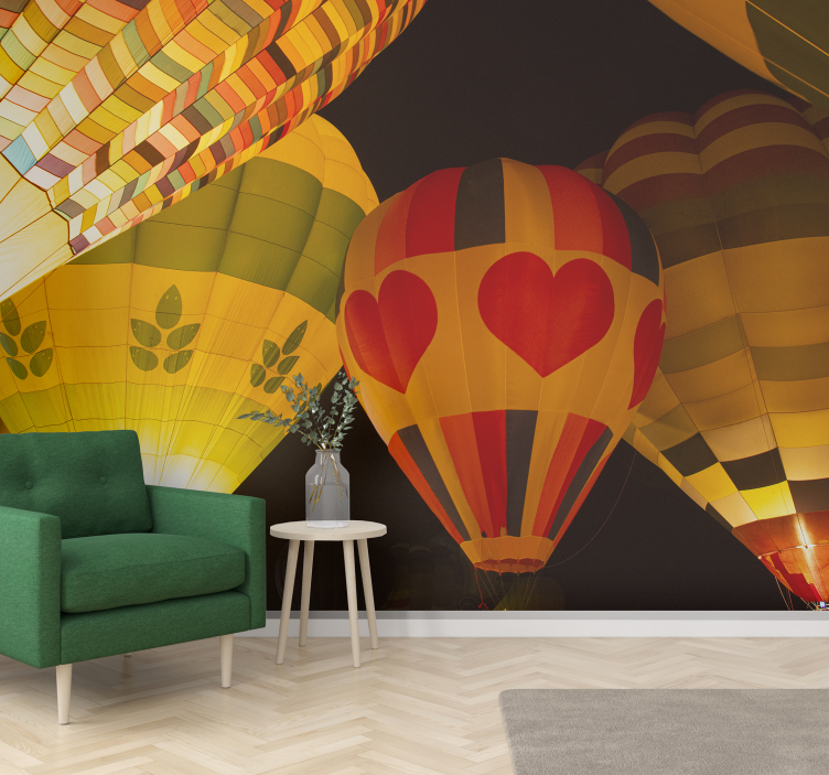 Heart Balloons Flight other wall mural - TenStickers
