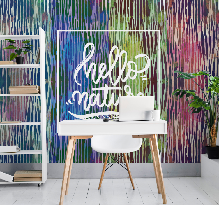 Hello Nature Phrase wall mural nature - TenStickers