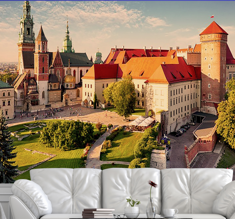 Historic Castle Landscape city wall mural - TenStickers
