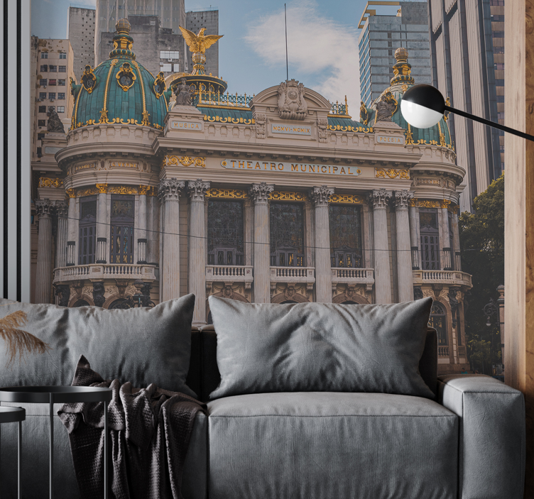 Historic Theatre Architecture city wall mural - TenStickers