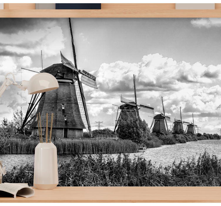Iconic Dutch Windmills amsterdam wall mural - TenStickers