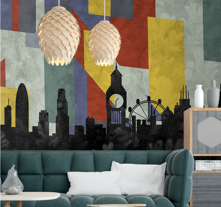 Iconic skyline wall mural london - TenStickers