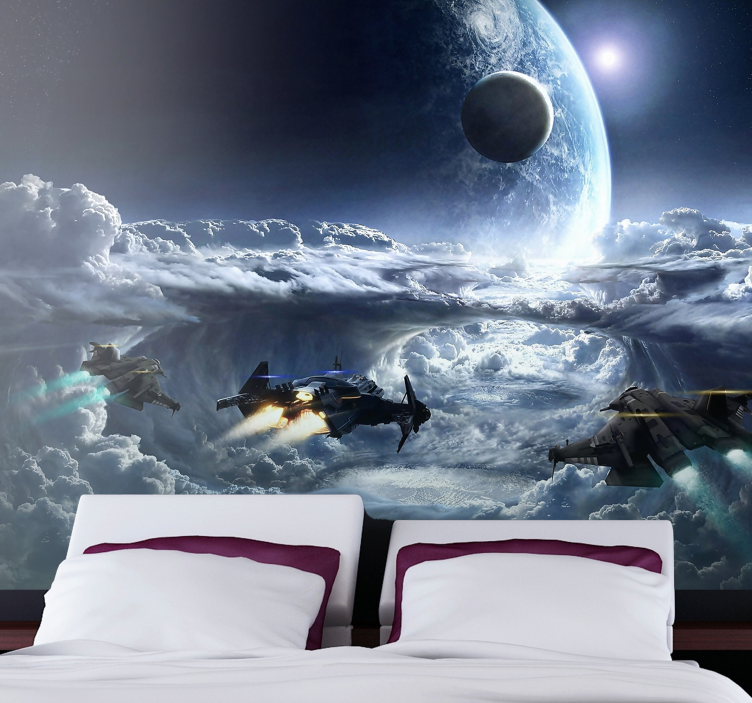 Interstellar Flight Scene space wall mural - TenStickers