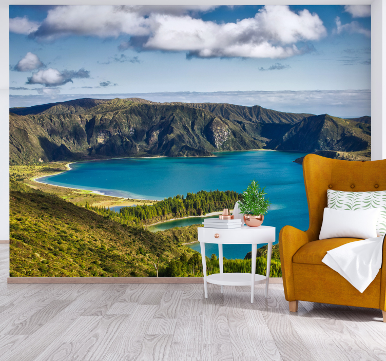 Lake of Fire lake wall mural - TenStickers