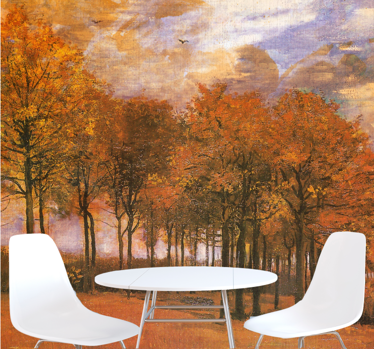 Landscape wall mural fall woodland scenery - TenStickers