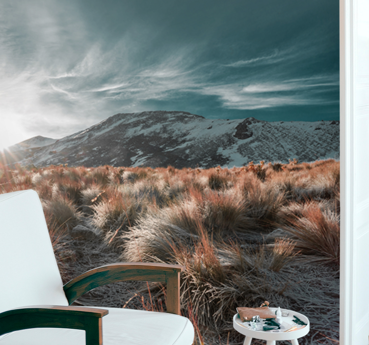 Landscape wall mural mountain sunrise scene - TenStickers