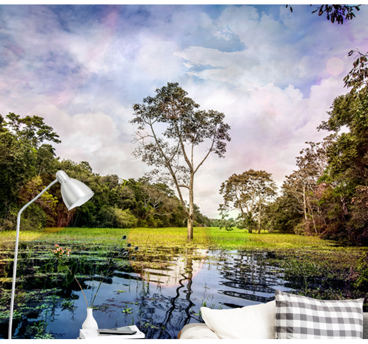 Landscape wall mural tranquil nature scene - TenStickers