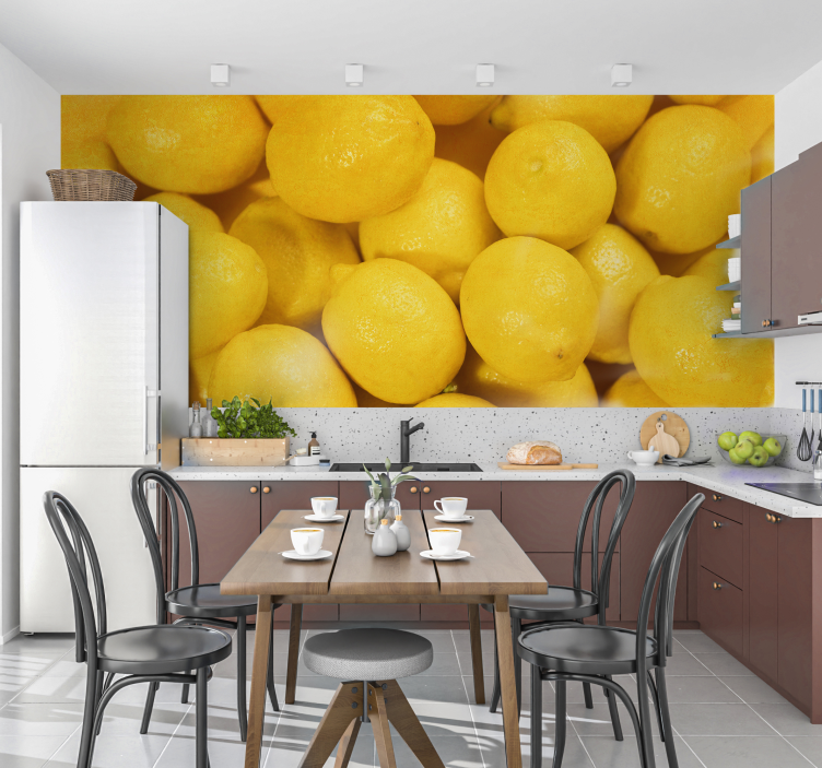Lemons Fruit Kitchen wall mural - TenStickers