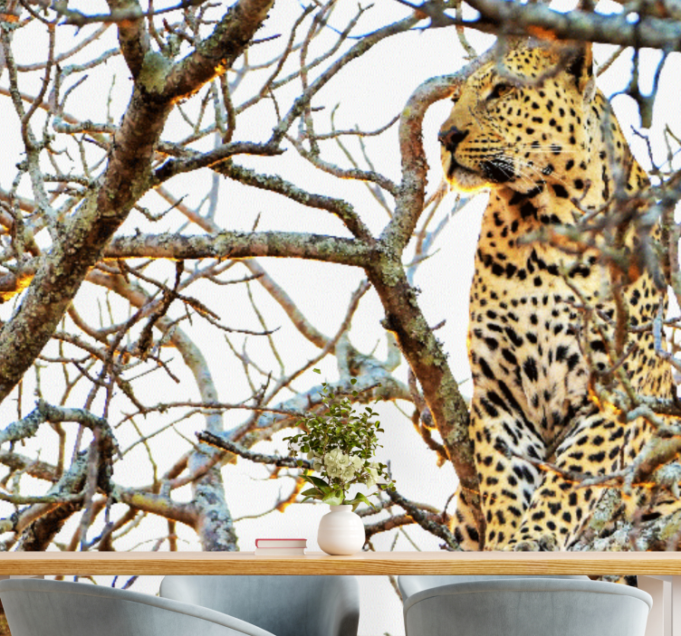 Leopard Among Branches animals wall mural - TenStickers