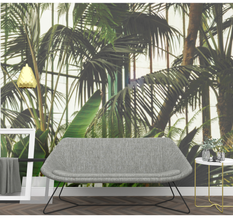 Lively Tropical Foliage wall mural nature - TenStickers