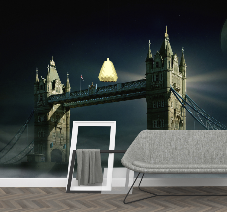 London bridge by night London Wall Mural - TenStickers