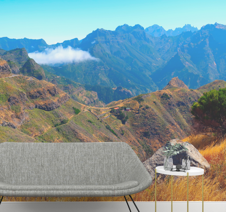 Majestic View wall mural mountain - TenStickers