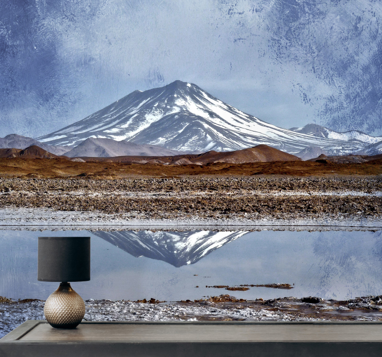 Majestic Snowy Peak wall mural mountain - TenStickers