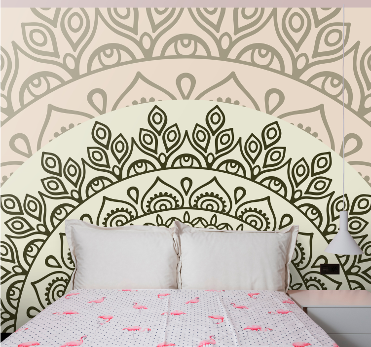 Mandala wall mural with intricate mandala design - TenStickers