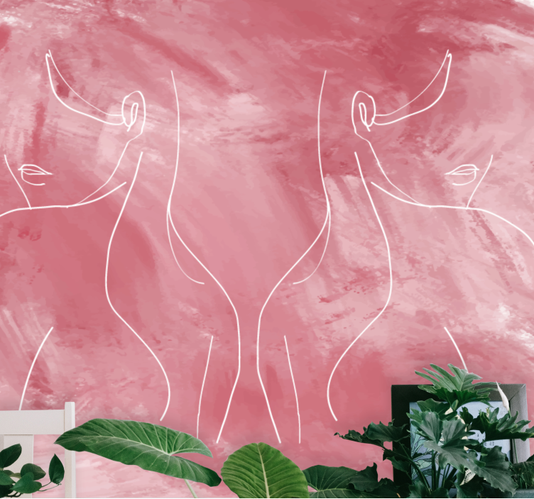 Minimalist Female Forms art wall mural - TenStickers
