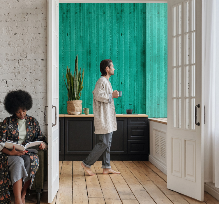 Mint aged metallic texture wall mural - TenStickers
