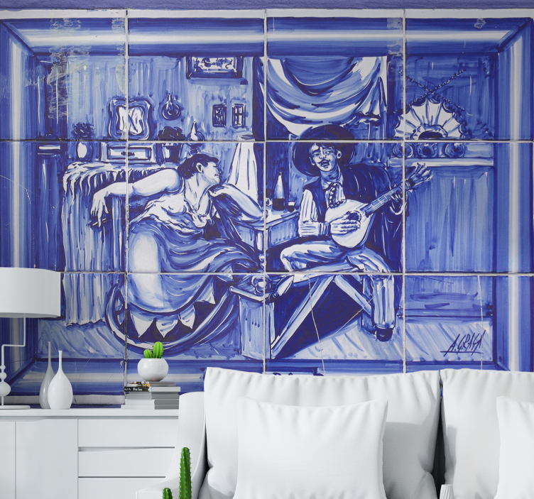 Musician and Muse romantic wall mural - TenStickers