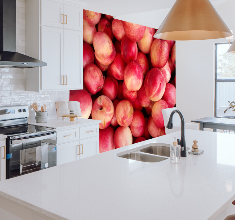 Peaches fruits wall mural - TenStickers