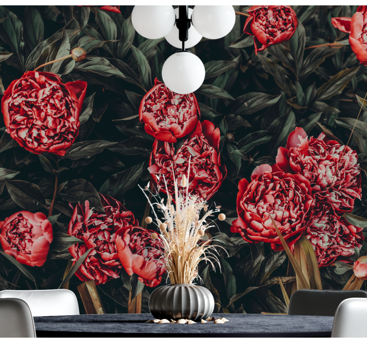Peony Floral Arrangement flower wall mural - TenStickers