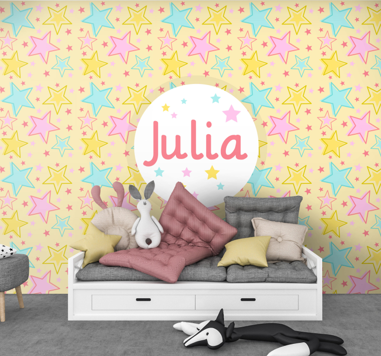Personalized Starry Design childrens wall mural - TenStickers