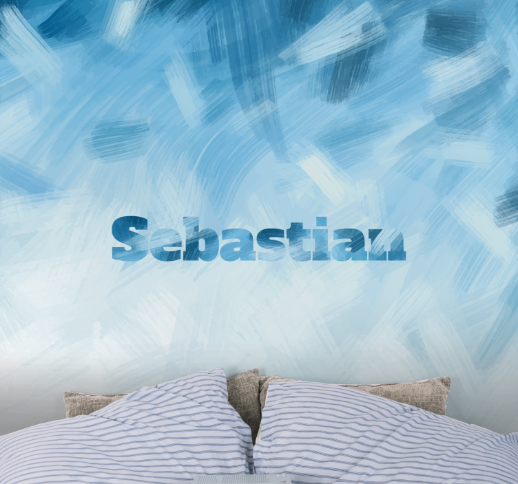 Personalized wall mural with custom name design - TenStickers