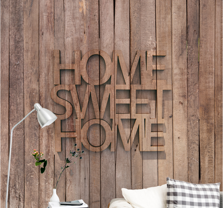 Quote wall mural home sweet home decor - TenStickers