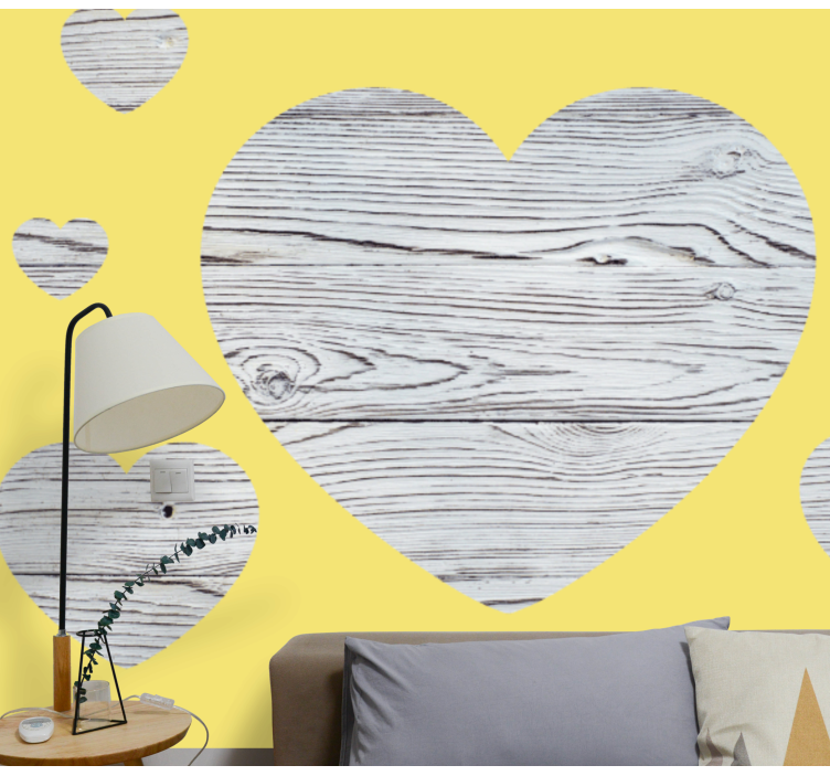 Romantic wall mural heartwood design - TenStickers