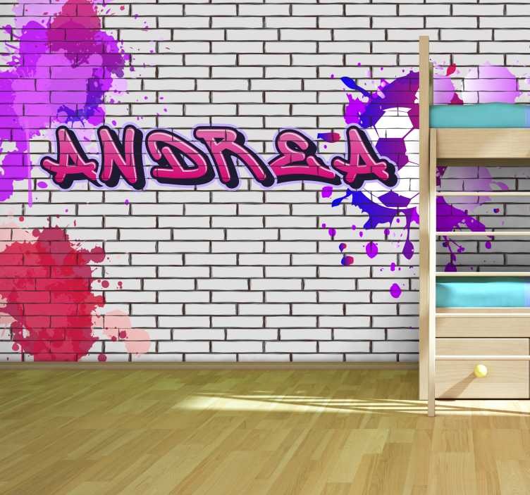 Rose/purple graffiti soccer wall Art Wall Mural - TenStickers
