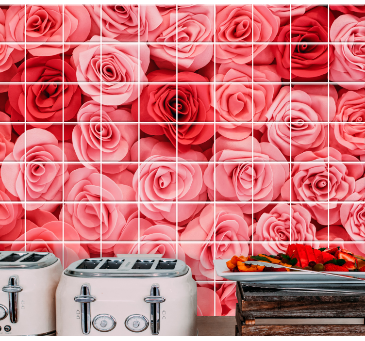 Roses Bouquet Display flower wall mural - TenStickers