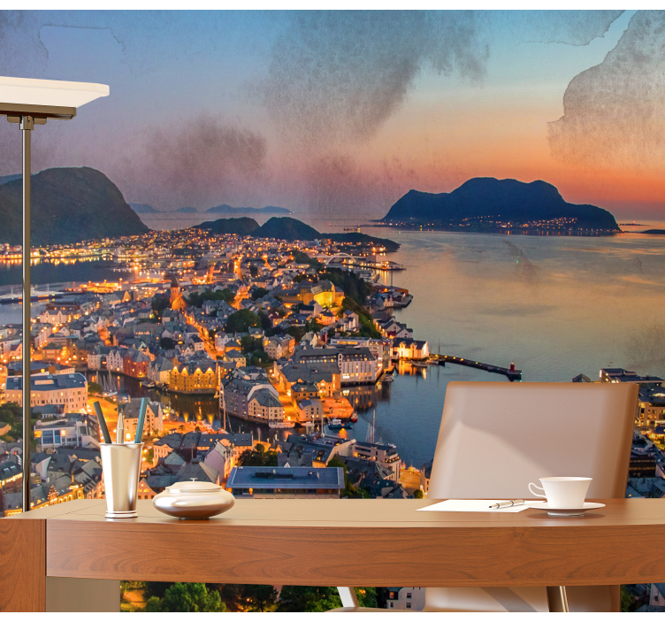 Scenic Coastal View city wall mural - TenStickers